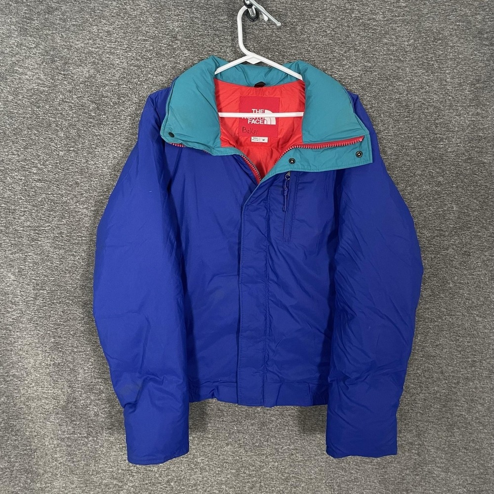 Vintage The North Face Jacket Mens Medium Blue‎ Down Puffer Made USA Ski Outdoor